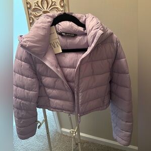 NWT Lavender Zara Puffer Jacket